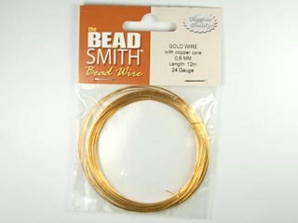 24 Gauge Round German Silver Metal Wire - Half Hard with Copper Core