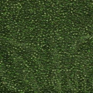 Japanese Miyuki Glass Seed Bead Size 11 - Olive Green - Transparent Finish