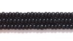 Czech Glass Seed Bead Size 11 - Black - Opaque Finish