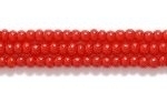 Czech Glass Seed Bead Size 11 - Dark Red - Opaque Finish