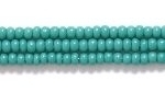 Czech Glass Seed Bead Size 11 - Blue Green - Opaque Finish