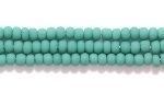 Czech Glass Seed Bead Size 11 - Blue Green - Opaque Matte Finish