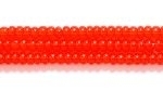 Czech Glass Seed Bead Size 11 - Dark Orange - Transparent Finish