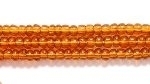 Czech Glass Seed Bead Size 11 - Dark Topaz Brown - Transparent Finish