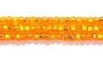 Czech Glass Seed Bead Size 11 - Light Orange - Silver Lined