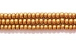 Czech Glass Seed Bead Size 11 - Dark Gold - Opaque Silk Finish