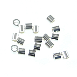 1.1 x 1mm Tube Crimp Bead - Sterling Silver  - .5 gram Pack of Approximately 75 Pieces | Metal Findings for Making Jewelry