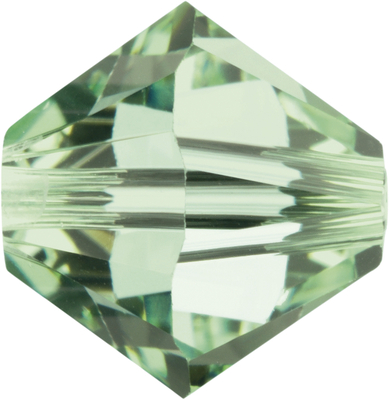 Swarovski Crystal 3mm Bicone Bead 5328 - Chrysolite - Pale Green - Transparent Finish