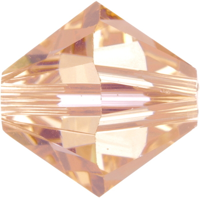 Swarovski Crystal 4mm Bicone Bead 5328 - Light Peach - Transparent Finish