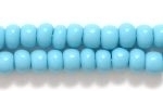 Czech Pony Glass Seed Bead Size 6 - Turquoise Blue - Opaque Finish