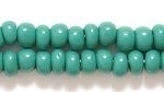 Czech Pony Glass Seed Bead Size 6 - Blue Green - Opaque Finish