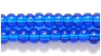 Czech Pony Glass Seed Bead Size 6 - Capri Blue - Transparent Finish