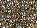 Seed Beads Miyuki Seed size 8 light topaz ab w/amethyst color lined iridescent | Miyuki seed