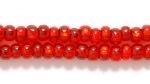 Czech Glass Seed Bead Size 8 - Ruby Red - Silver Lined