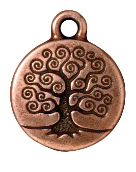 Tree of Life Charms, Tierracast 15mm Silver, Gold, Brass & Copper