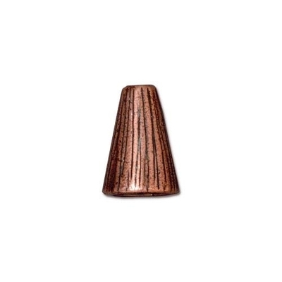 lead free pewter 13 x 9mm textured cone antique copper | Findings