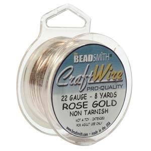 Craft Wire 22 gauge round rose gold | Metal Wire