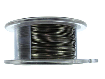 24 Gauge Round Gunmetal Hematite Metal Wire - 10 Yards