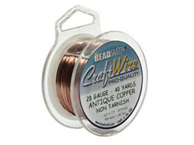 28 Gauge Round Gunmetal Hematite Metal Wire - 40 Yards | Metal Wire for Wire-twisting and Wire-wrapping Jewelry and Crafts