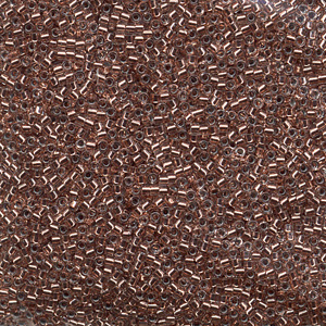 Japanese Miyuki Delica Glass Seed Bead Size 11 - Crystal with Copper - Color Lined