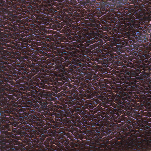 Japanese Miyuki Delica Glass Seed Bead Size 11 - Raspberry AB - Transparent Iridescent Finish