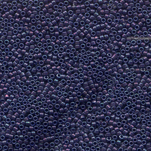 Japanese Miyuki Delica Glass Seed Bead Size 11 - Bluish Purple - Opaque Iridescent Finish