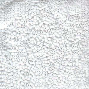 Japanese Miyuki Delica Glass Seed Bead Size 11 - White - Opaque Finish