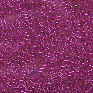 Japanese Miyuki Delica Glass Seed Bead Size 11 - Bright Fuchsia - Silver Lined