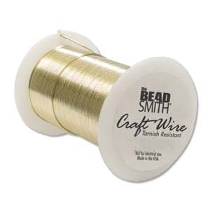 20 Gauge Round Gold Metal Craft Wire - Soft Non-Tarnish Copper Core - 15 Yards | Metal Wire for Wire-twisting and Wire-wrapping Jewelry and Crafts