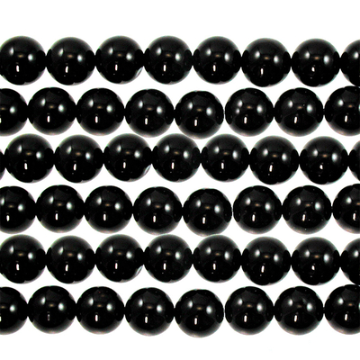 8mm Round Black Onyx Stone Beads | Natural Semiprecious Gemstone