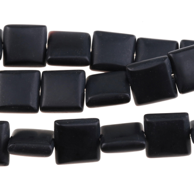 Black Onyx 12mm square black | Gemstone Beads