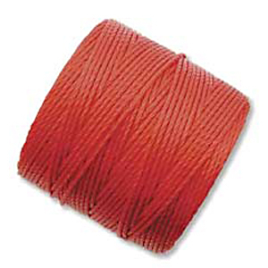 .5mm, extra-heavy #18 shanghai red Superlon bead cord | Superlon bead cord