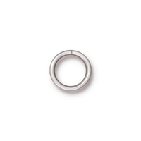 Image brass 10mm with 8mm I.D. - 18g open jumpring jumpring silver finish