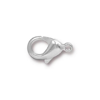 Image brass 9 x 15mm lobster claw clasp silver finish