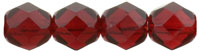 Image Czech Pressed Glass 6mm faceted round Ruby transparent