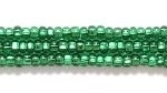 Image Seed Beads Czech Seed size 11 medium green silver lined