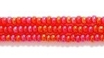 Image Seed Beads Czech Seed size 11 ruby red transparent iridescent