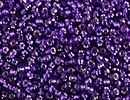 Image Seed Beads Miyuki Seed size 15 dark violet (dyed) silver lined