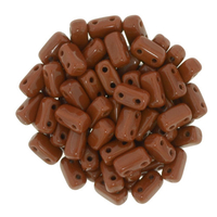 Image Seed Beads CzechMate Brick 3 x 6mm Umber opaque