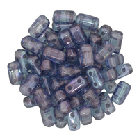Image Seed Beads CzechMate Brick 3 x 6mm amethyst transparent luster