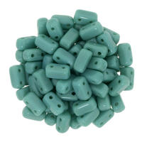 Image Seed Beads CzechMate Brick 3 x 6mm Persian Turquoise opaque