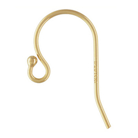 Image 14k goldfill Bali style earwire gold