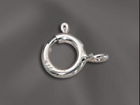 Image sterling silver 6mm springring with soldered ring clasp silver
