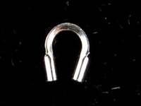 Image sterling silver .021 hole for fine .014 cable cable guard silver