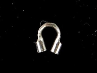 Image sterling silver .045 hole, thick for medium .019 cable cable guard silver