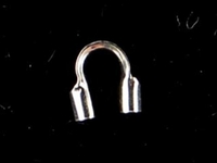 Image sterling silver .031 hole, medium for thick .024 cable cable guard silver