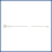 Image sterling silver finished cable chain Chain 16 inch