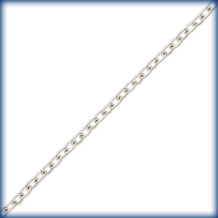 Image sterling silver round link cable Chain 1mm
