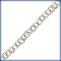 Image sterling silver double link cable Chain 2.25mm wide