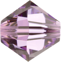 Image Swarovski Crystal Beads 3mm bicone 5328 light amethyst (light purple) transparen